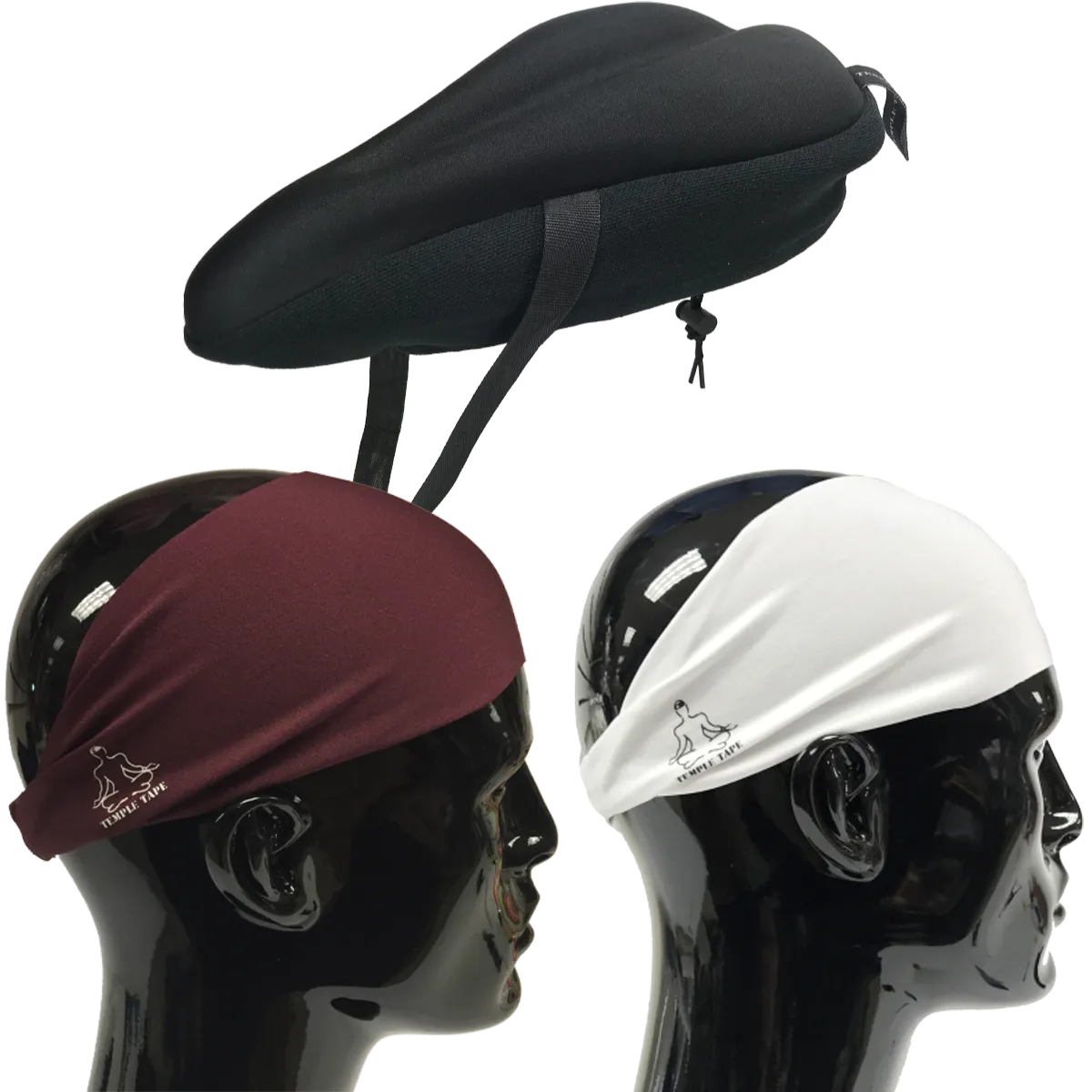 Bundle Pack: Bike Seat Cushion   2 Performance Sweatbands - PelotonMemes Exclusive