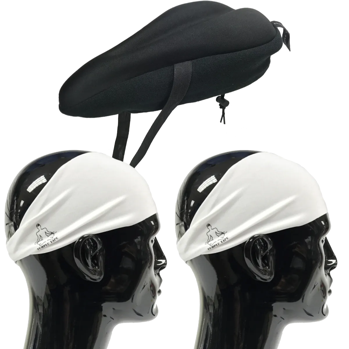 Bundle Pack: Bike Seat Cushion   2 Performance Sweatbands - PelotonMemes Exclusive