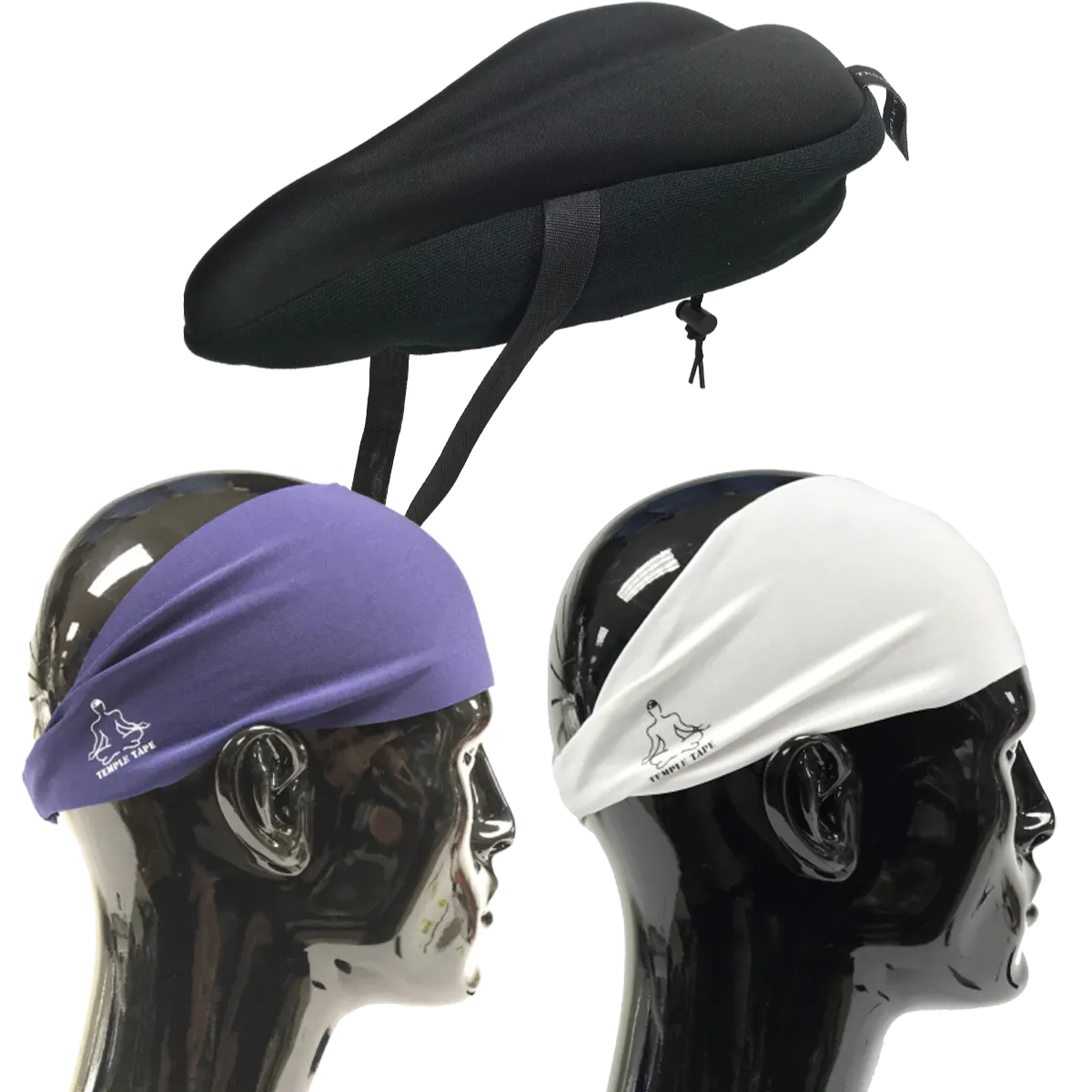 Bundle Pack: Bike Seat Cushion   2 Performance Sweatbands - PelotonMemes Exclusive