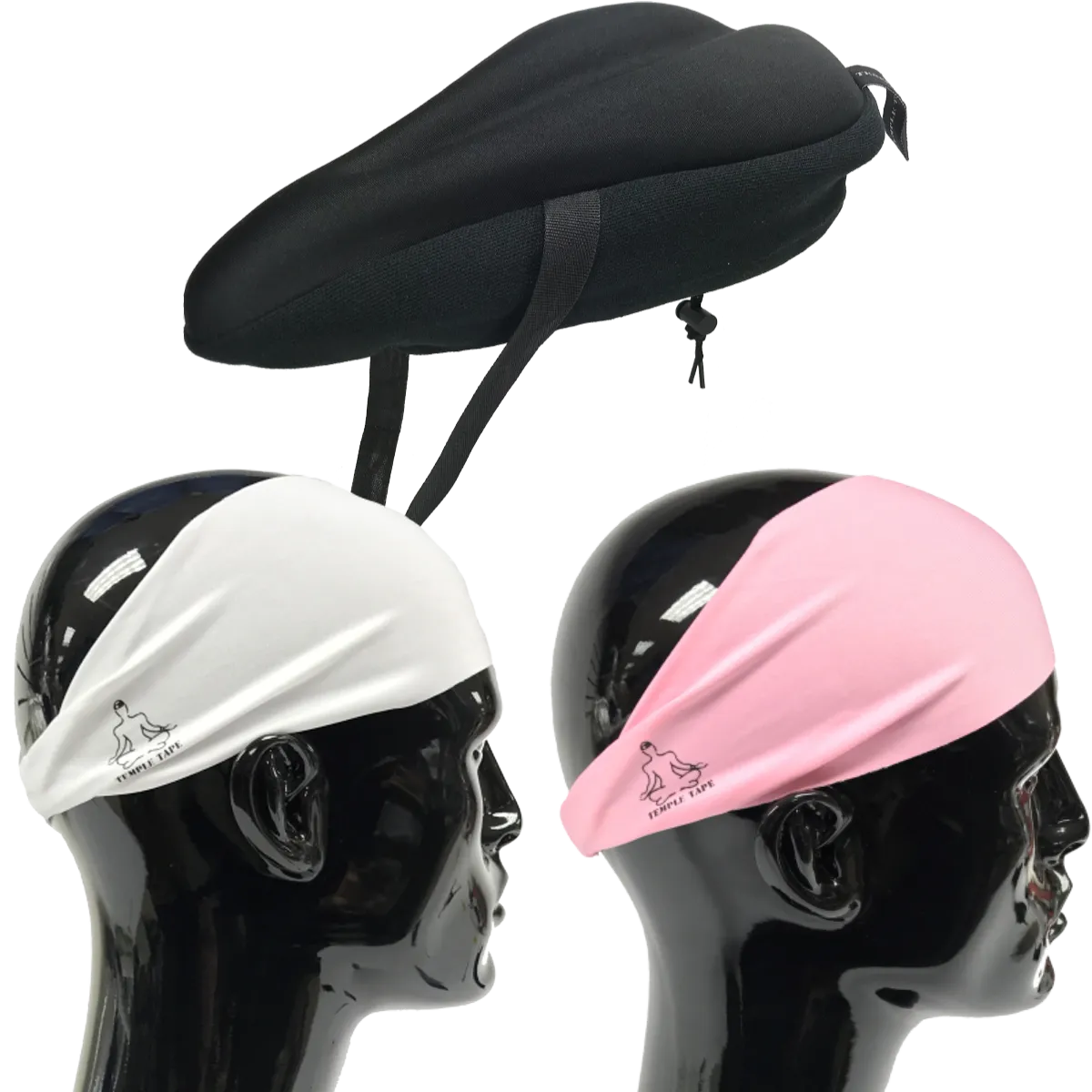 Bundle Pack: Bike Seat Cushion   2 Performance Sweatbands - PelotonMemes Exclusive
