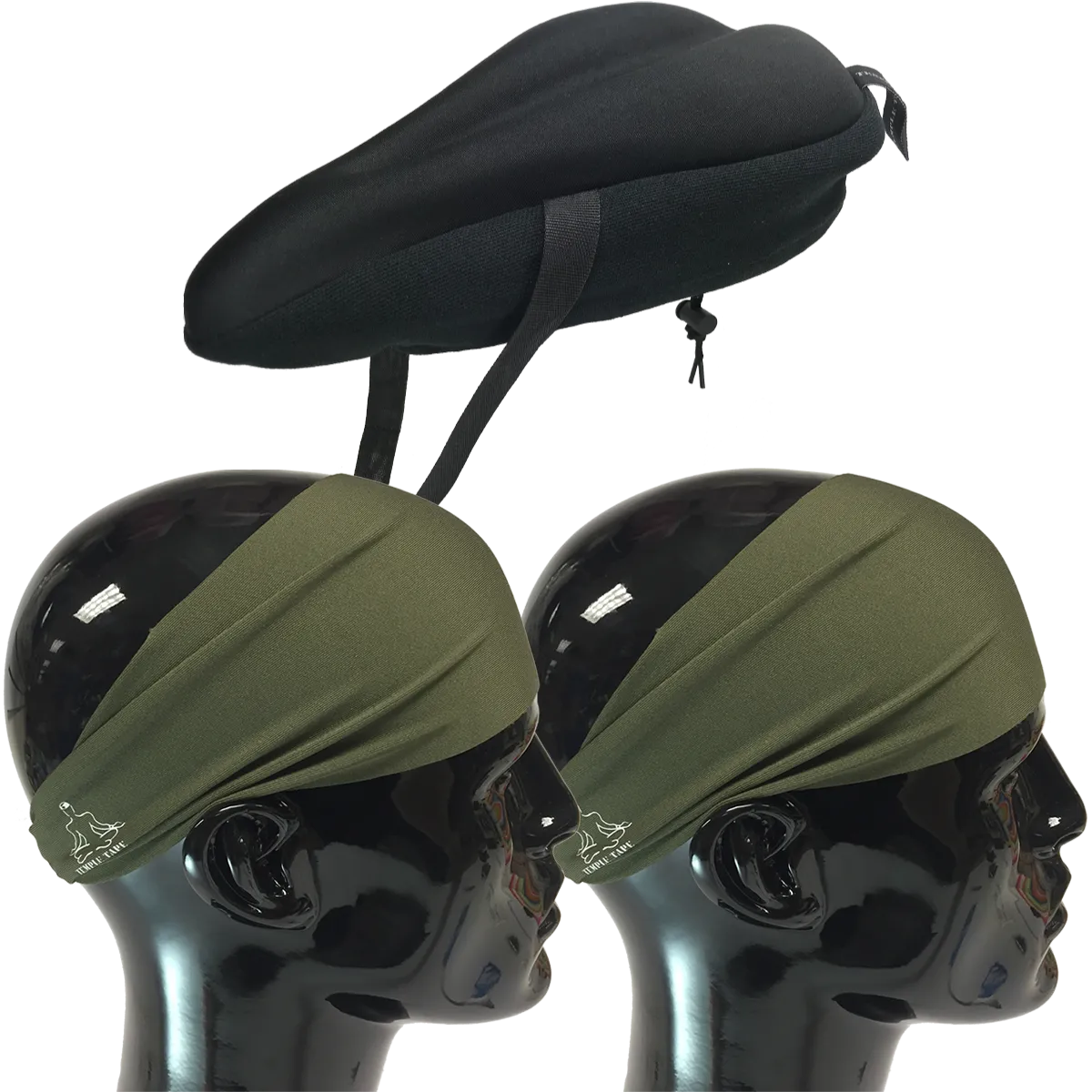 Bundle Pack: Bike Seat Cushion   2 Performance Sweatbands - PelotonMemes Exclusive