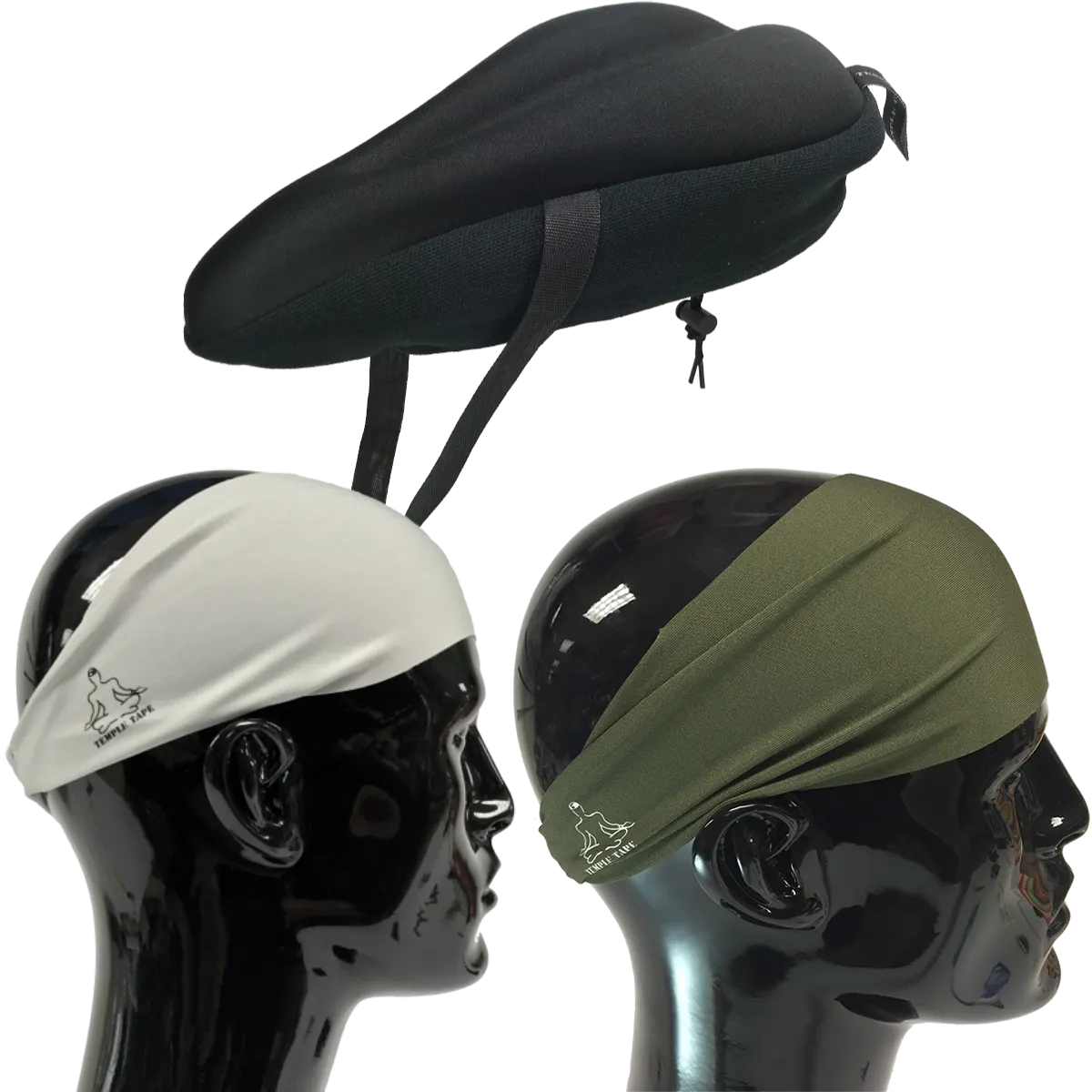 Bundle Pack: Bike Seat Cushion   2 Performance Sweatbands - PelotonMemes Exclusive