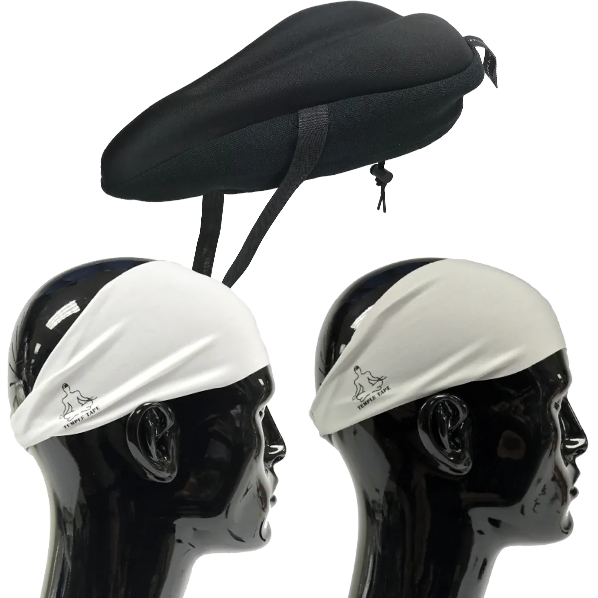 Bundle Pack: Bike Seat Cushion   2 Performance Sweatbands - PelotonMemes Exclusive