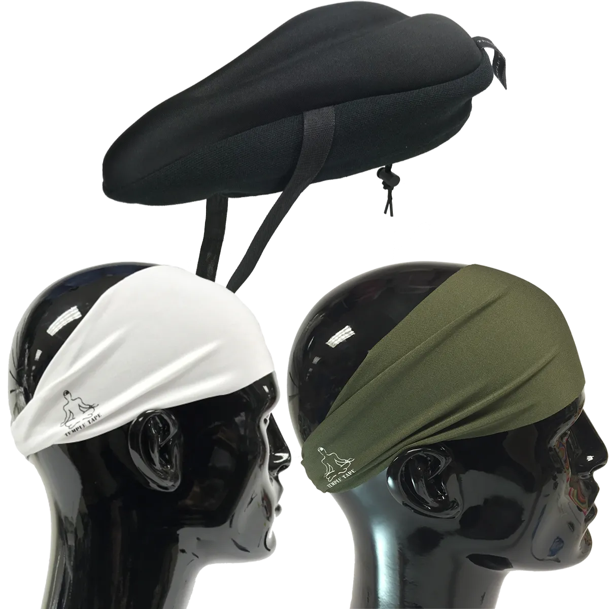 Bundle Pack: Bike Seat Cushion   2 Performance Sweatbands - PelotonMemes Exclusive