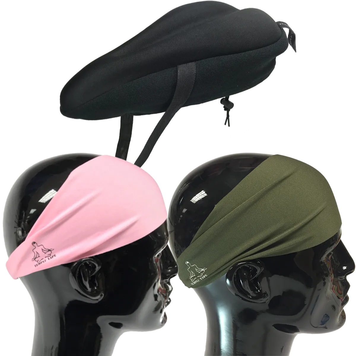 Bundle Pack: Bike Seat Cushion   2 Performance Sweatbands - PelotonMemes Exclusive