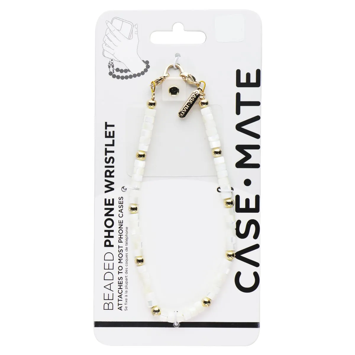 Case-Mate Detachable Beaded Phone Wristlet for Smartphone Cases - Alpine Snow