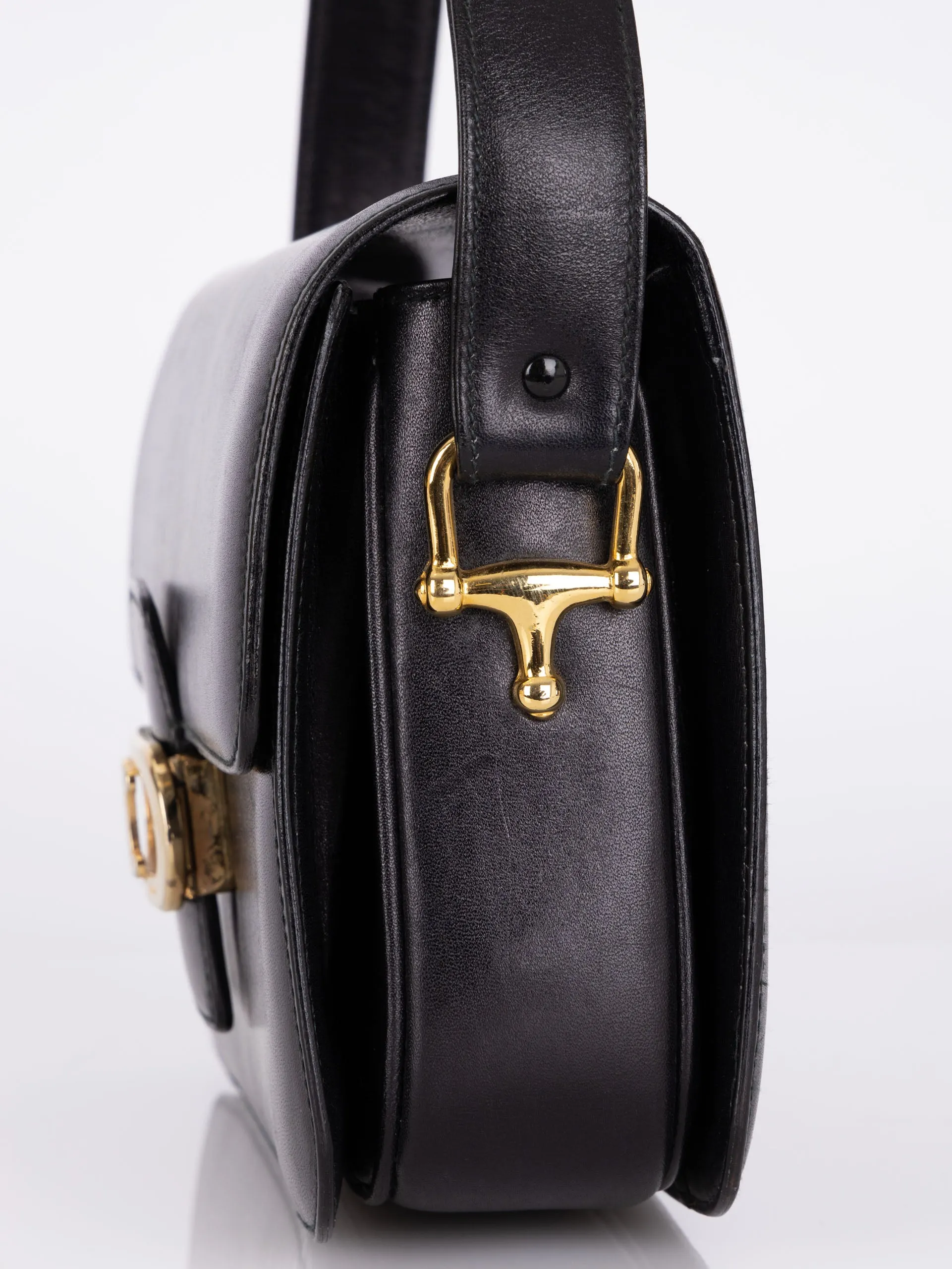 Celine Triomphe Navy Box Calf Shoulder Bag