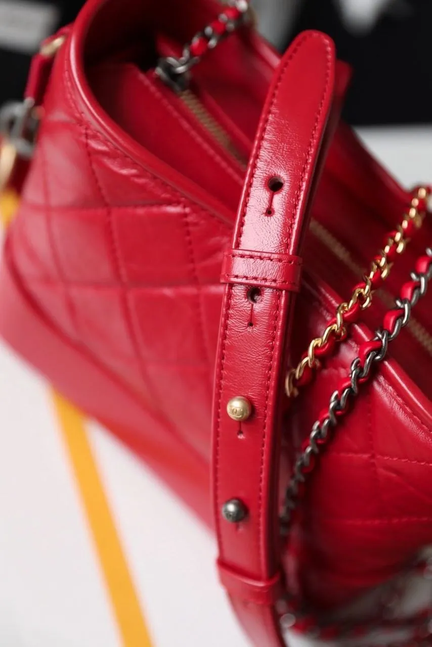 CHLGabrielle Small Hobo Bag Red For Women 7.8in/20cm A91810