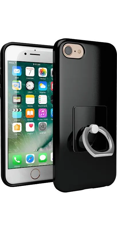Classic Black iPhone Ring & Kickstand
