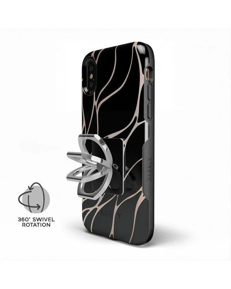 Classic Black iPhone Ring & Kickstand