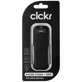 CLCKR Universal Cell Phone Stand   Grip - Carbon Fibre (Black)