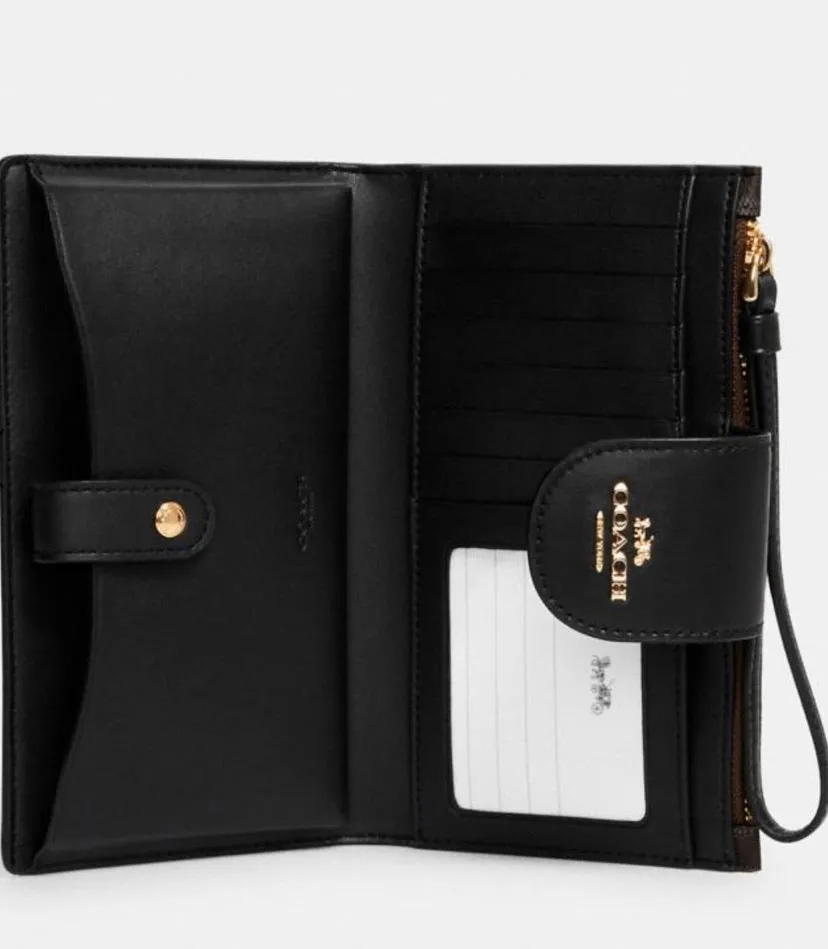Coach Tech Phone Wallet In Color block Signature Canvas
