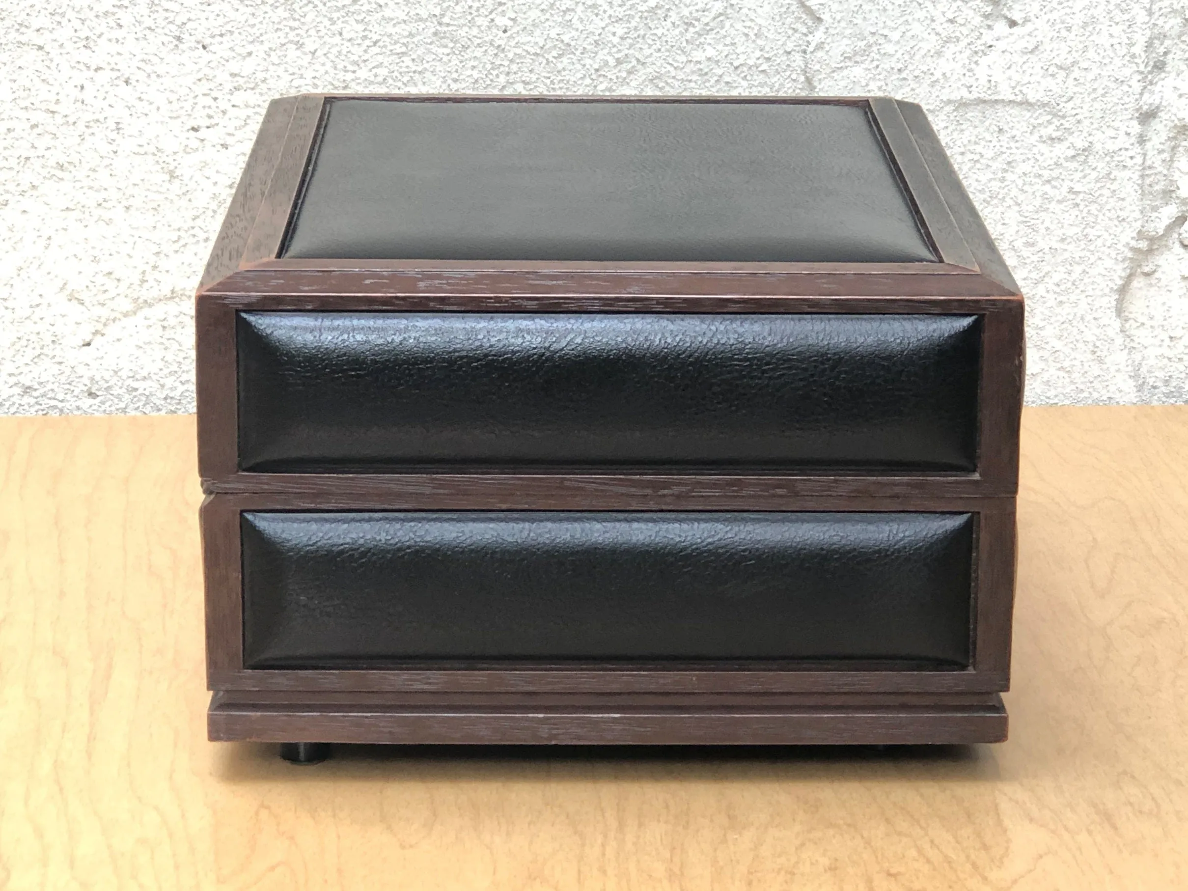 Deco-Tel Executive Box Telephone, Black and Faux Wood