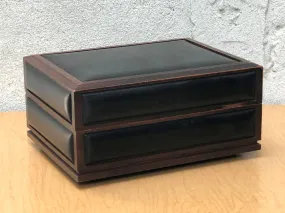 Deco-Tel Executive Box Telephone, Black and Faux Wood
