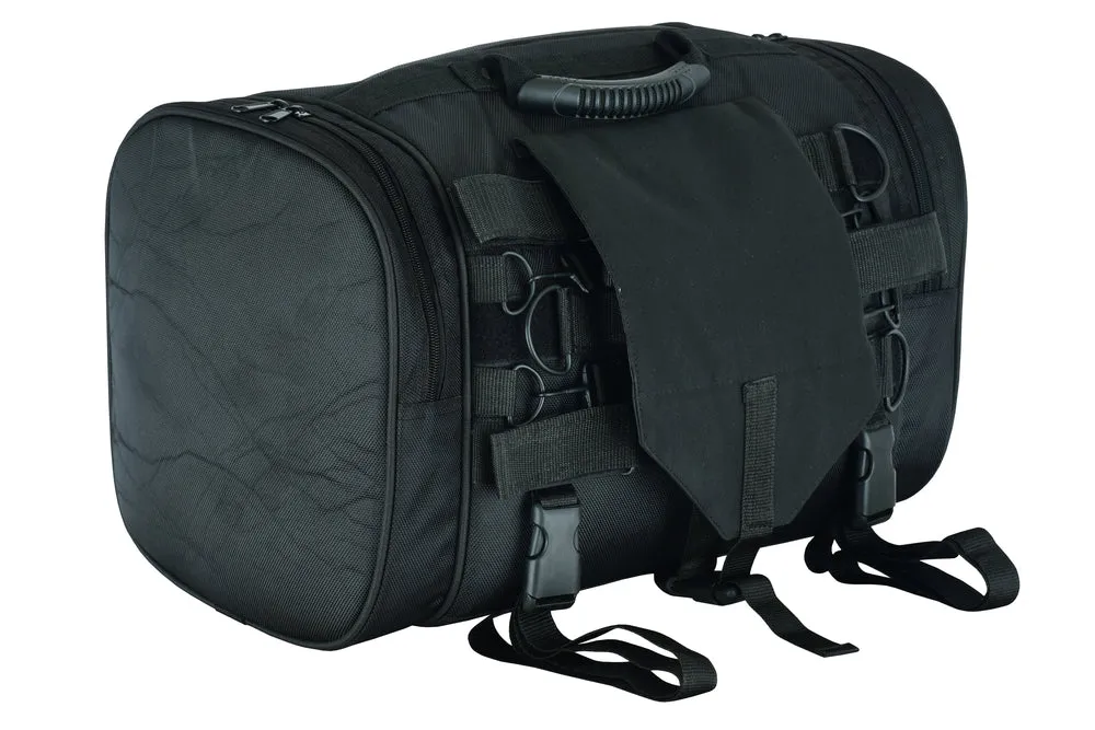 DS333 Reflective Piping Sissy Bar Carry Bag