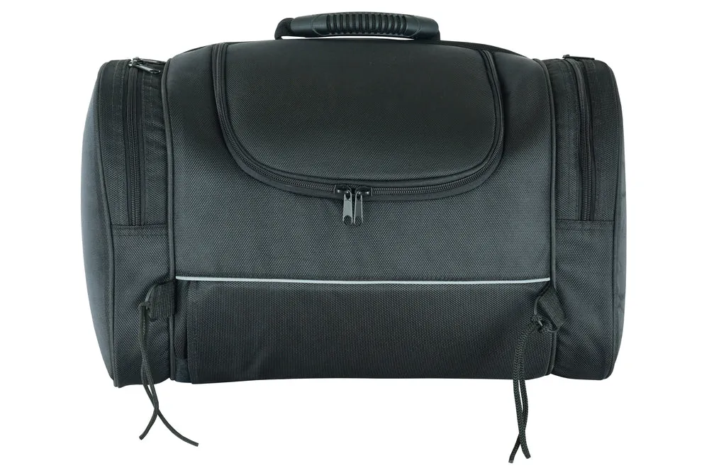DS333 Reflective Piping Sissy Bar Carry Bag