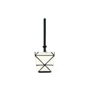 Facet Micro Mini Bag Charm - White / Black
