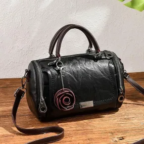 Flowers Pendant Boston Bag
