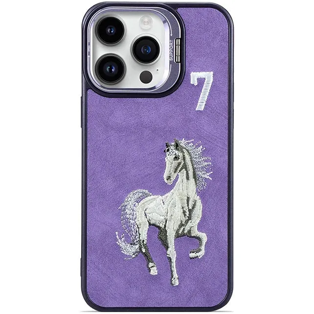 Focuses Embroidery Metal Frame Lens Case