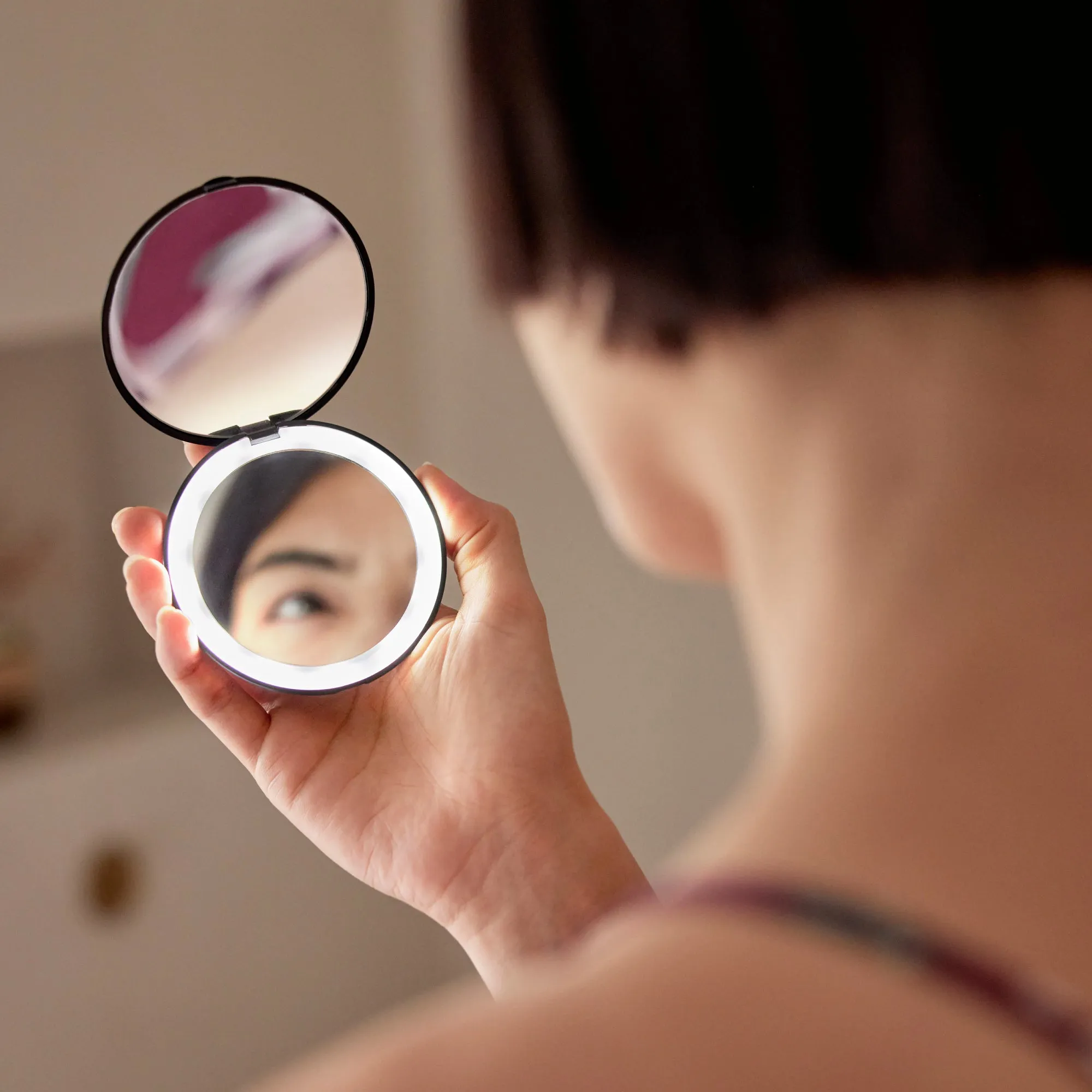 Foldable Compact LED Mirror
