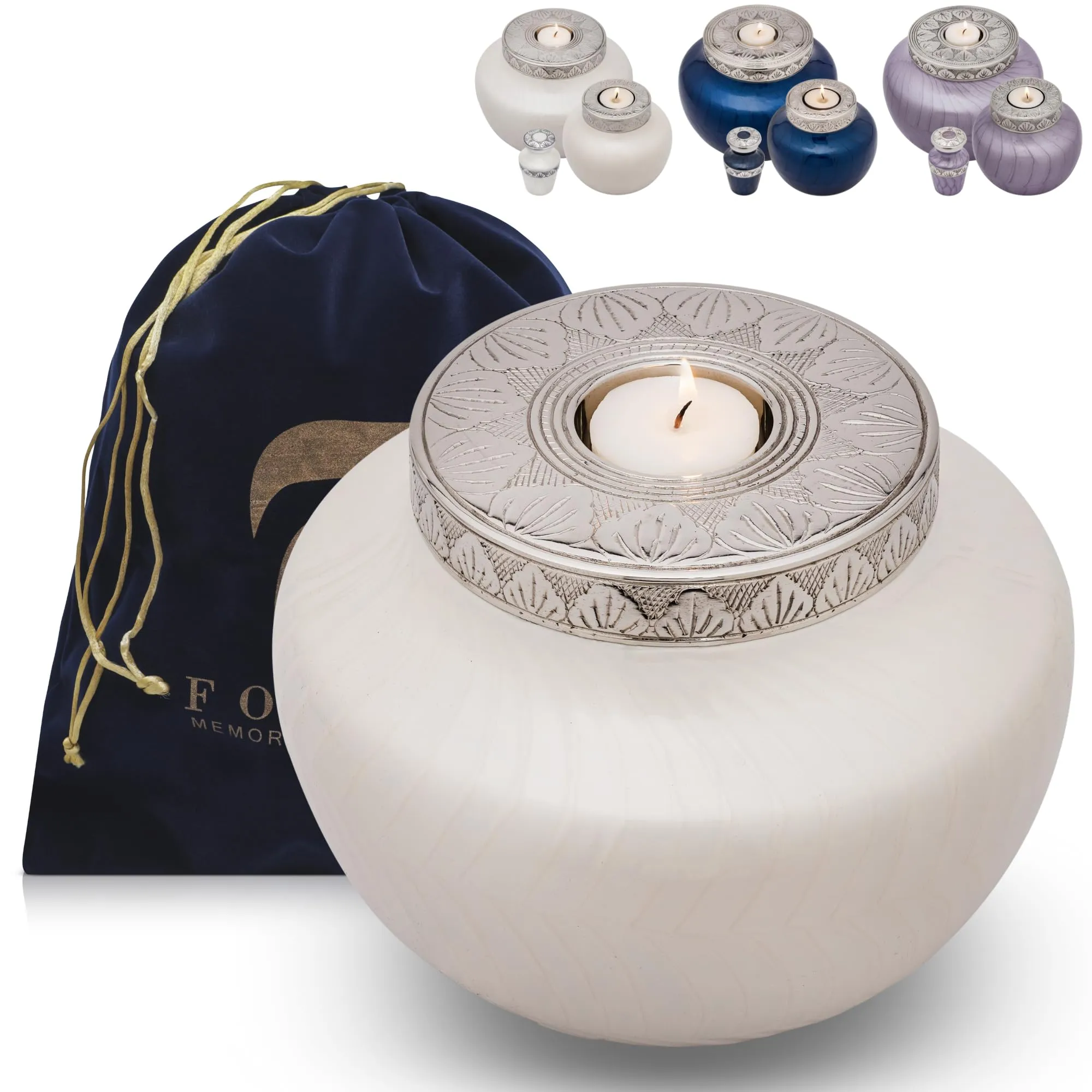 FOVERE Large Decorative Ashes Urns for Ashes Adult Male or Female