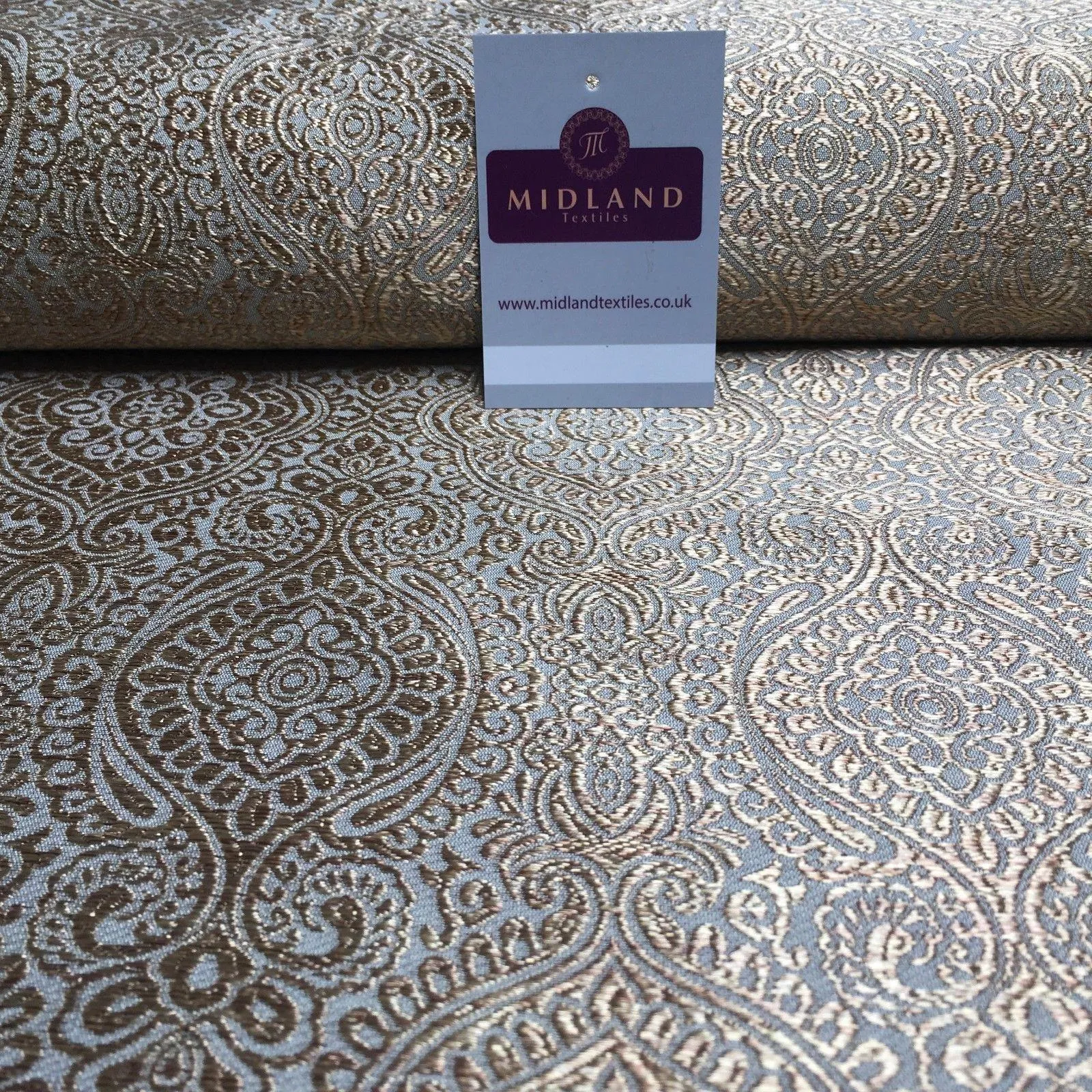 Gold Ornamental Lurex Indian Banarsi Brocade Fabric 52" Wide MA874 Mtex