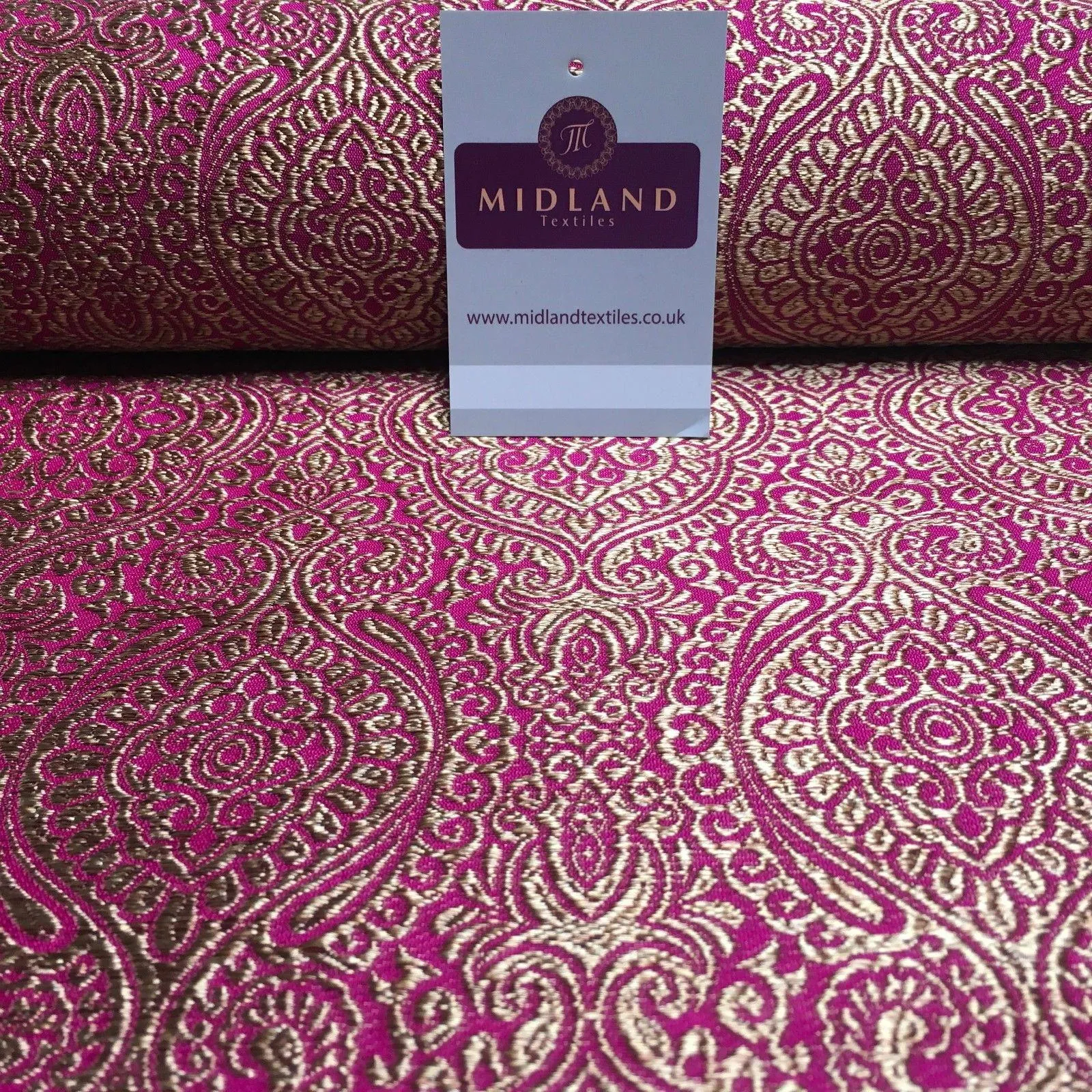 Gold Ornamental Lurex Indian Banarsi Brocade Fabric 52" Wide MA874 Mtex