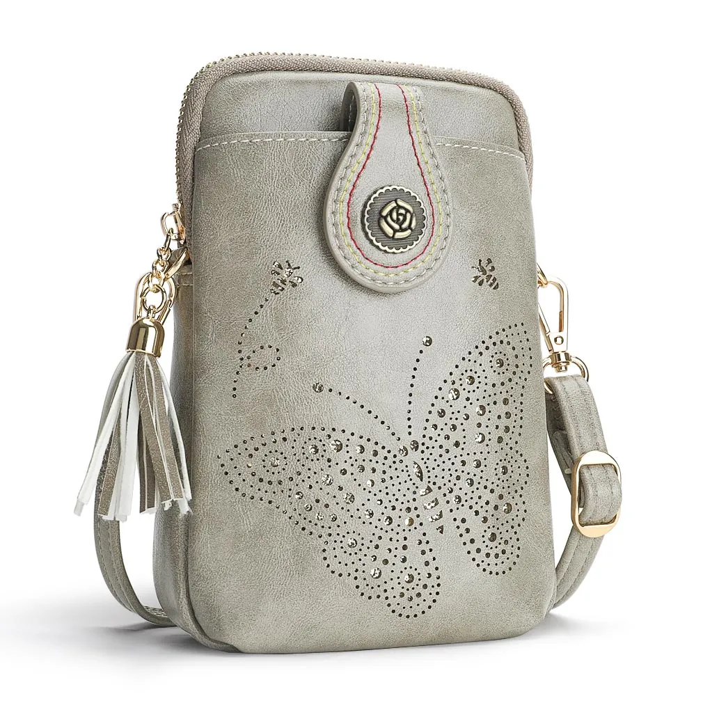 Gray CrossBody Bag-Sunflower