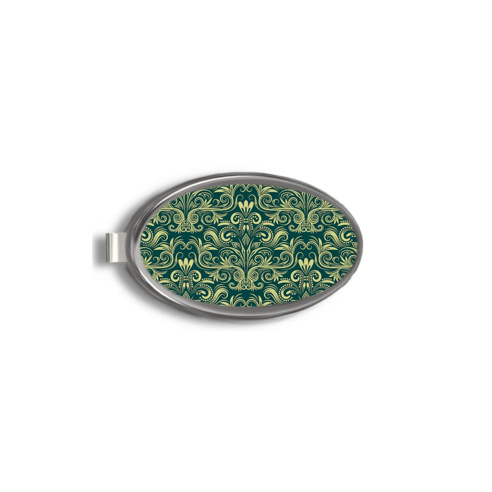 Green Damask | Magnetic Phone & Key holder | For your bag, your car, your kitchen and more