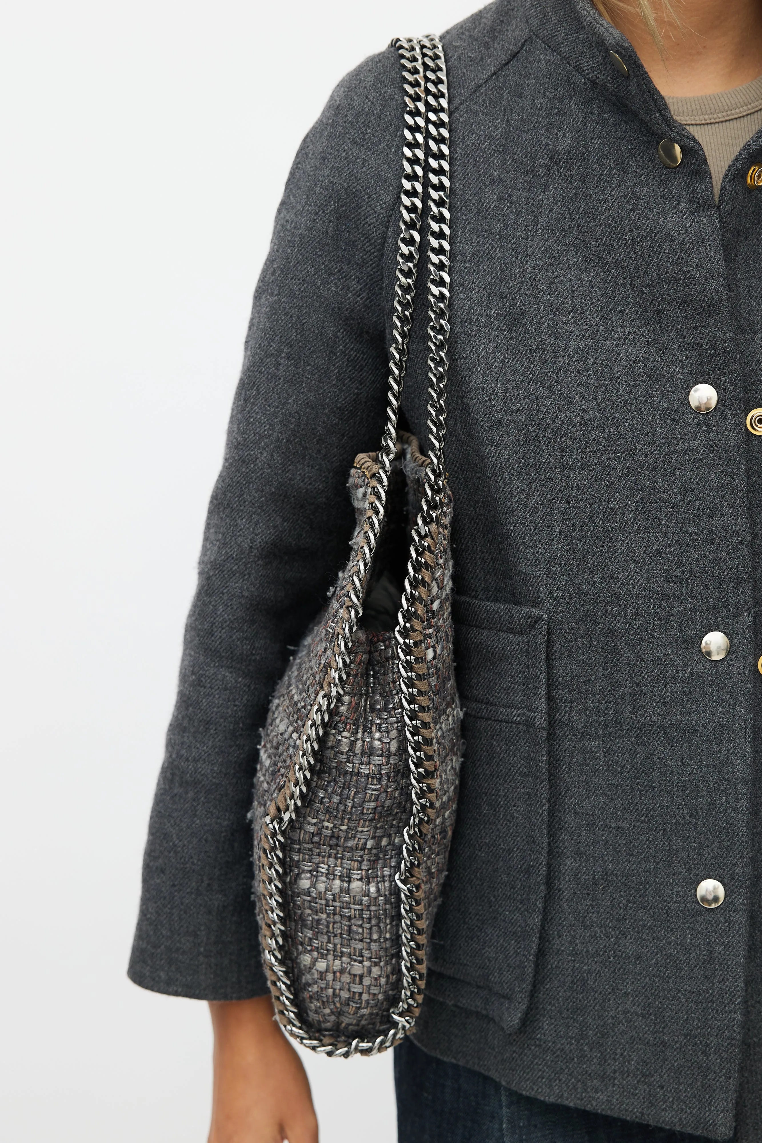 Grey Tweed Falabella Bag
