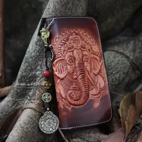 Handmade Leather Biker Wallet Vegetable Tanned Leather Wallet
