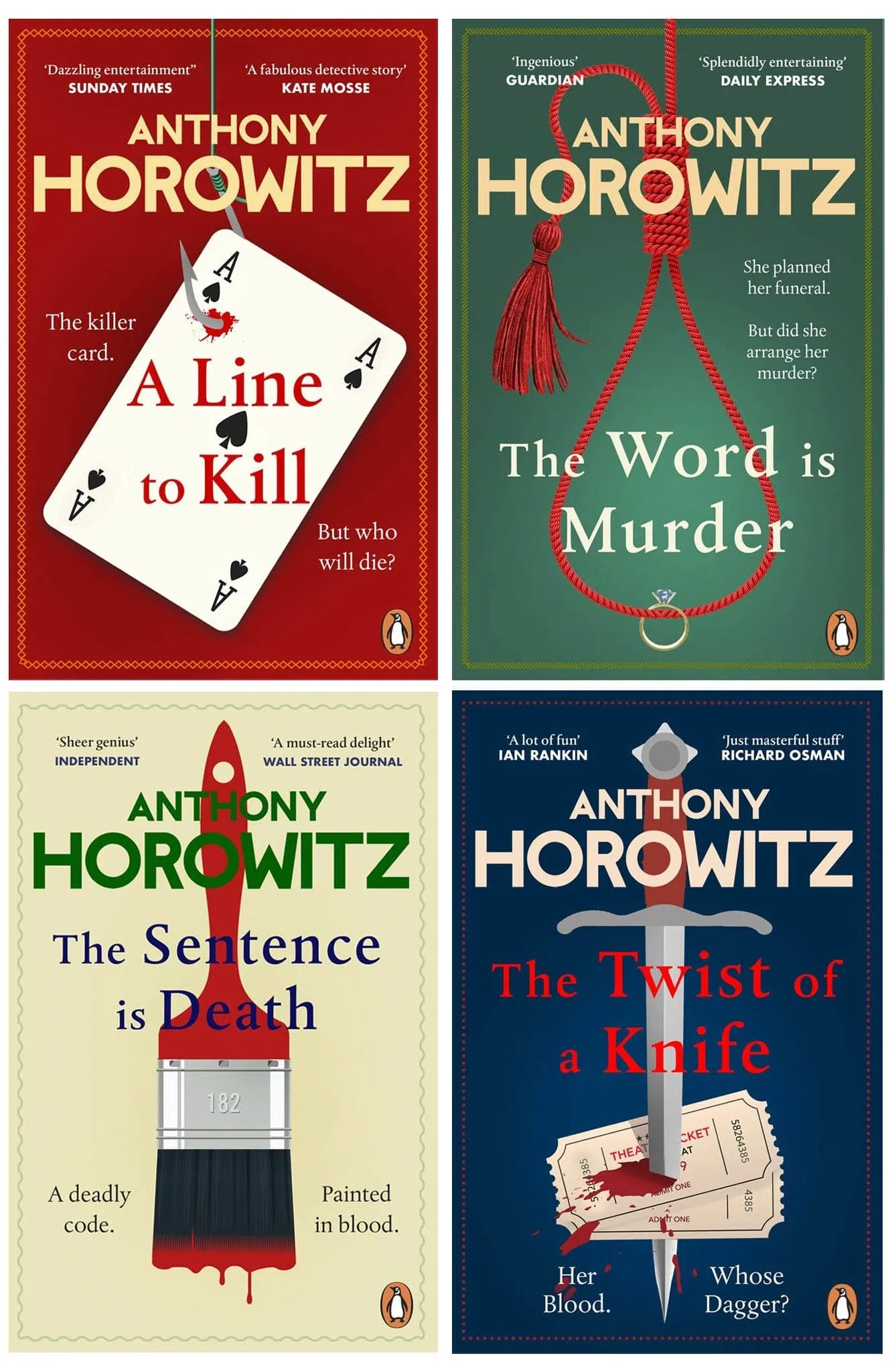 Hawthorne and Horowitz Mysteries Series by Anthony Horowitz 4 Books Collection Set - Fiction - Paperback