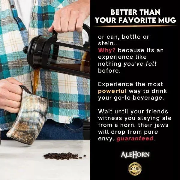 Hot Coffee Drinking Horn