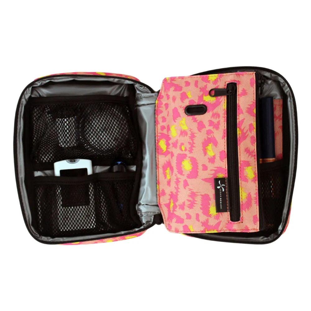 Insulated Diabetes Organizer- Wild Pink