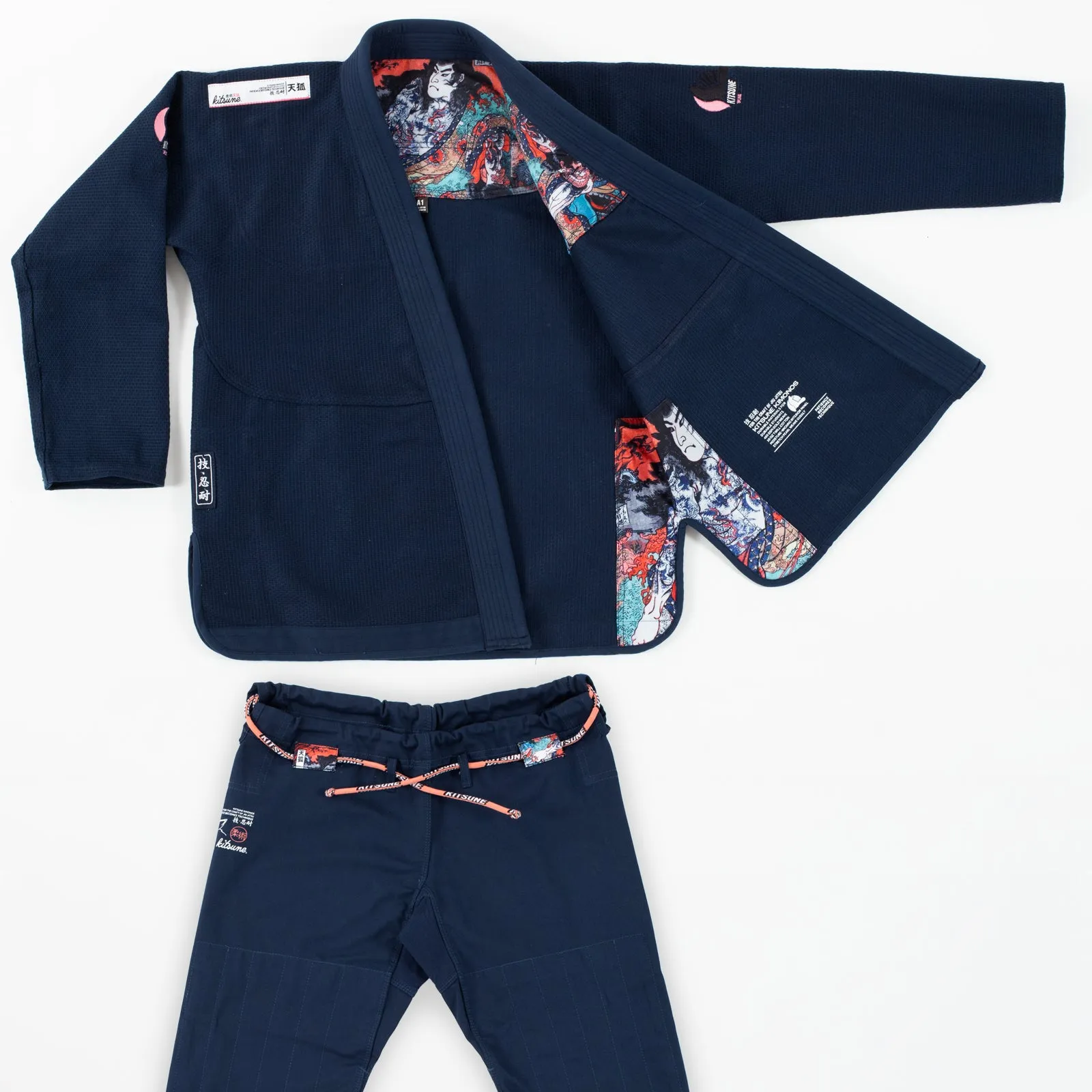 Kitsune "Red Skies" Women's BJJ Gi - Navy Blue
