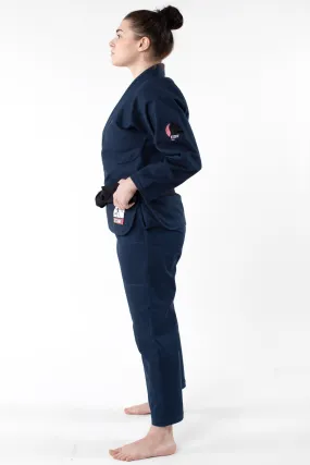 Kitsune "Red Skies" Women's BJJ Gi - Navy Blue
