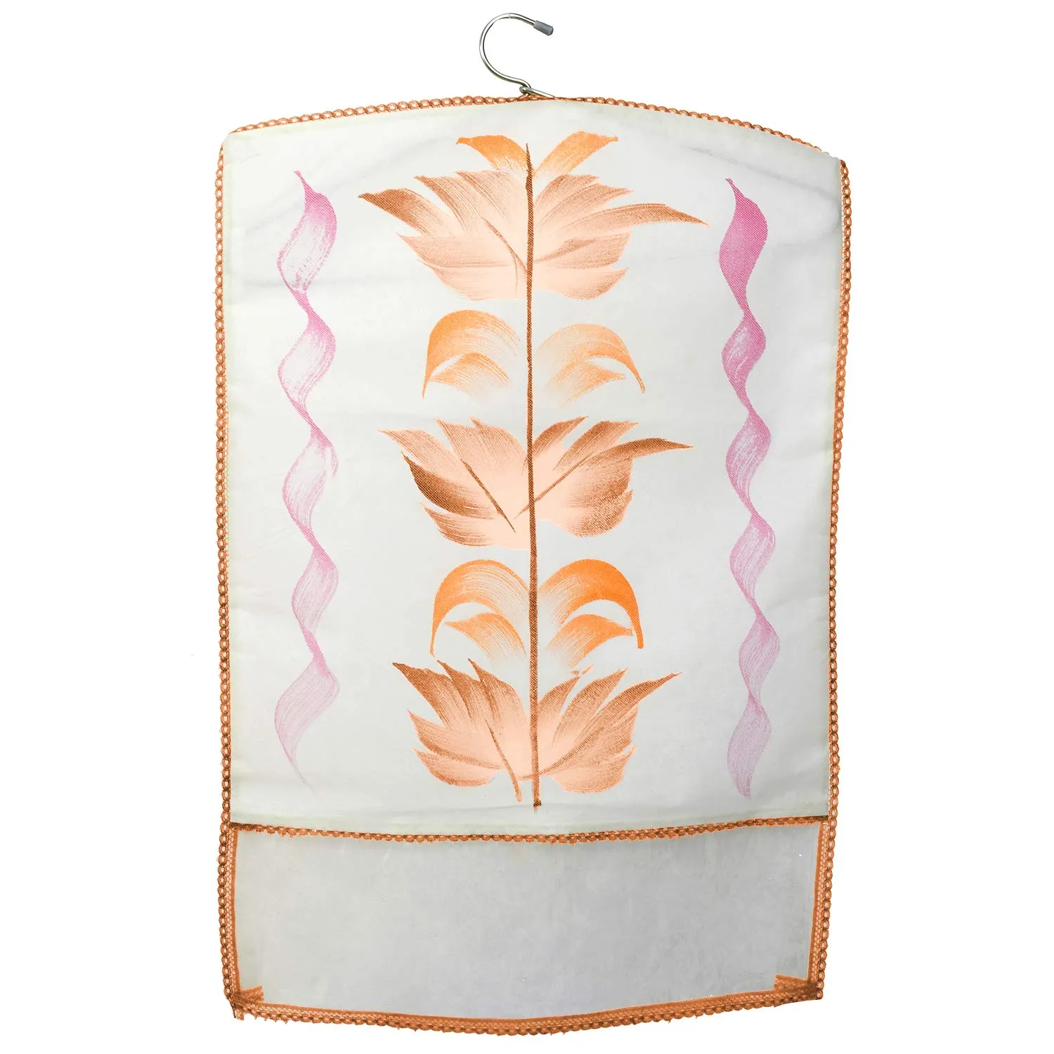 Kuber Industries Hanging Saree Covers With Zip|Wardrobe Organiser|Saree cover Set of 24 (Brown)