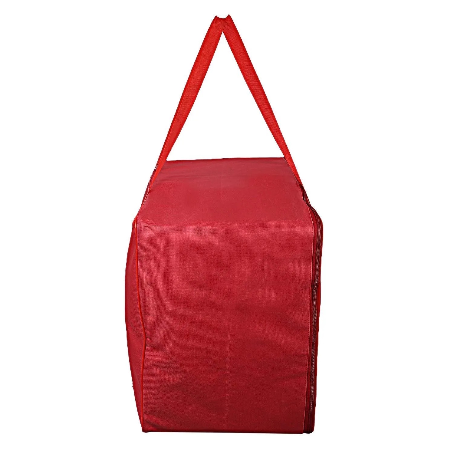 Kuber Industries Large Moisture Proof Wardrobe Organizer Storage Bag For Clothes With Zipper Closure and Handle- Pack of 2 (Red)-HS43KUBMART26679