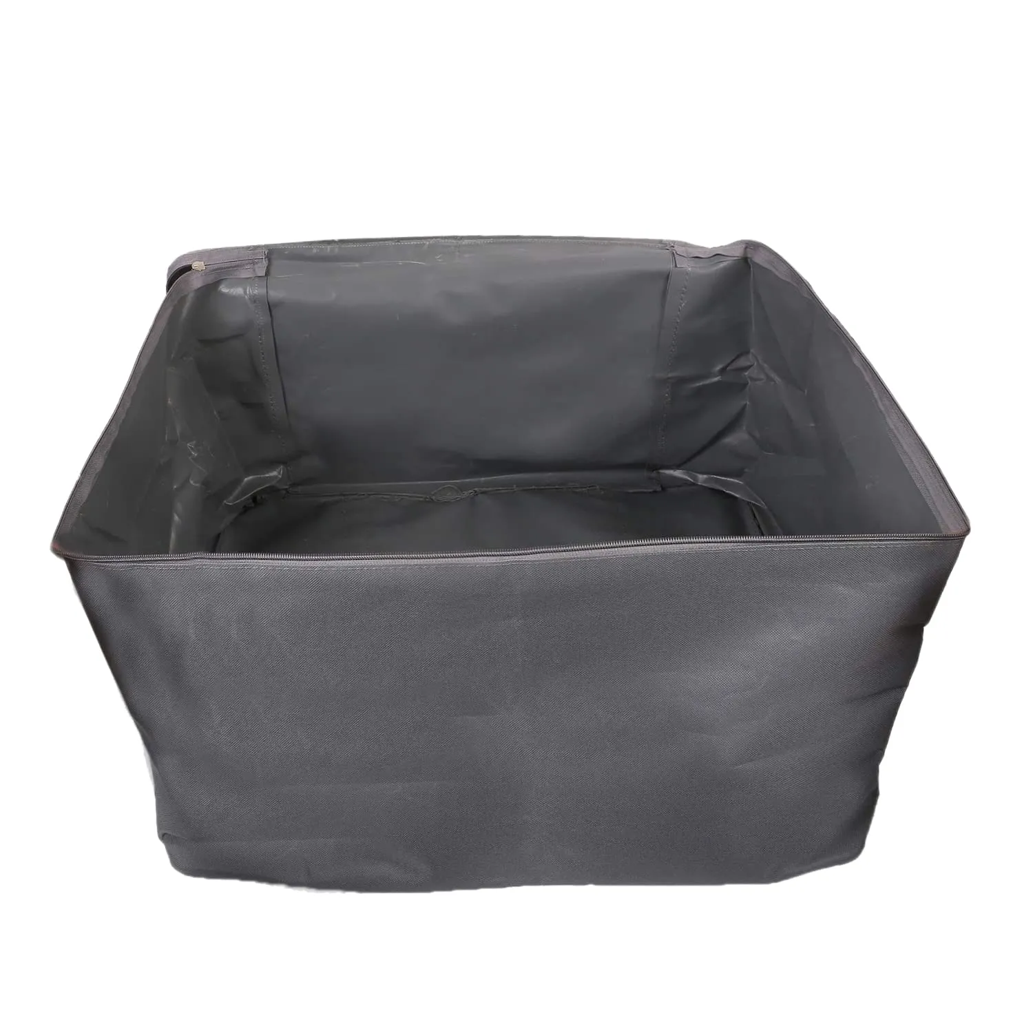 Kuber Industries Moisture Proof Wardrobe Organizer Storage Bag For Clothes With Zipper Closure and Handle (Grey)-HS43KUBMART26633