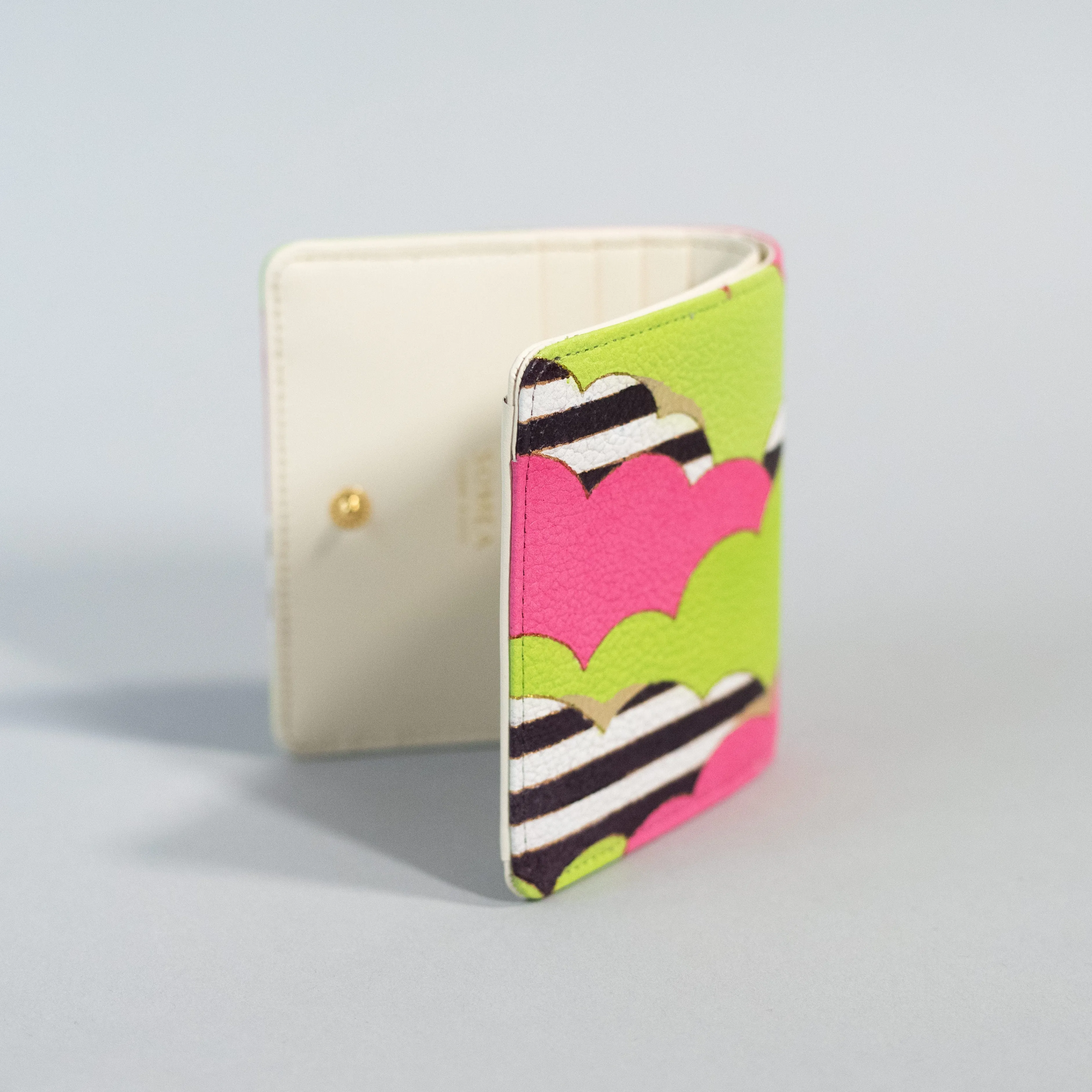 Kyo-Yuzen Leather Fold Wallet - 001