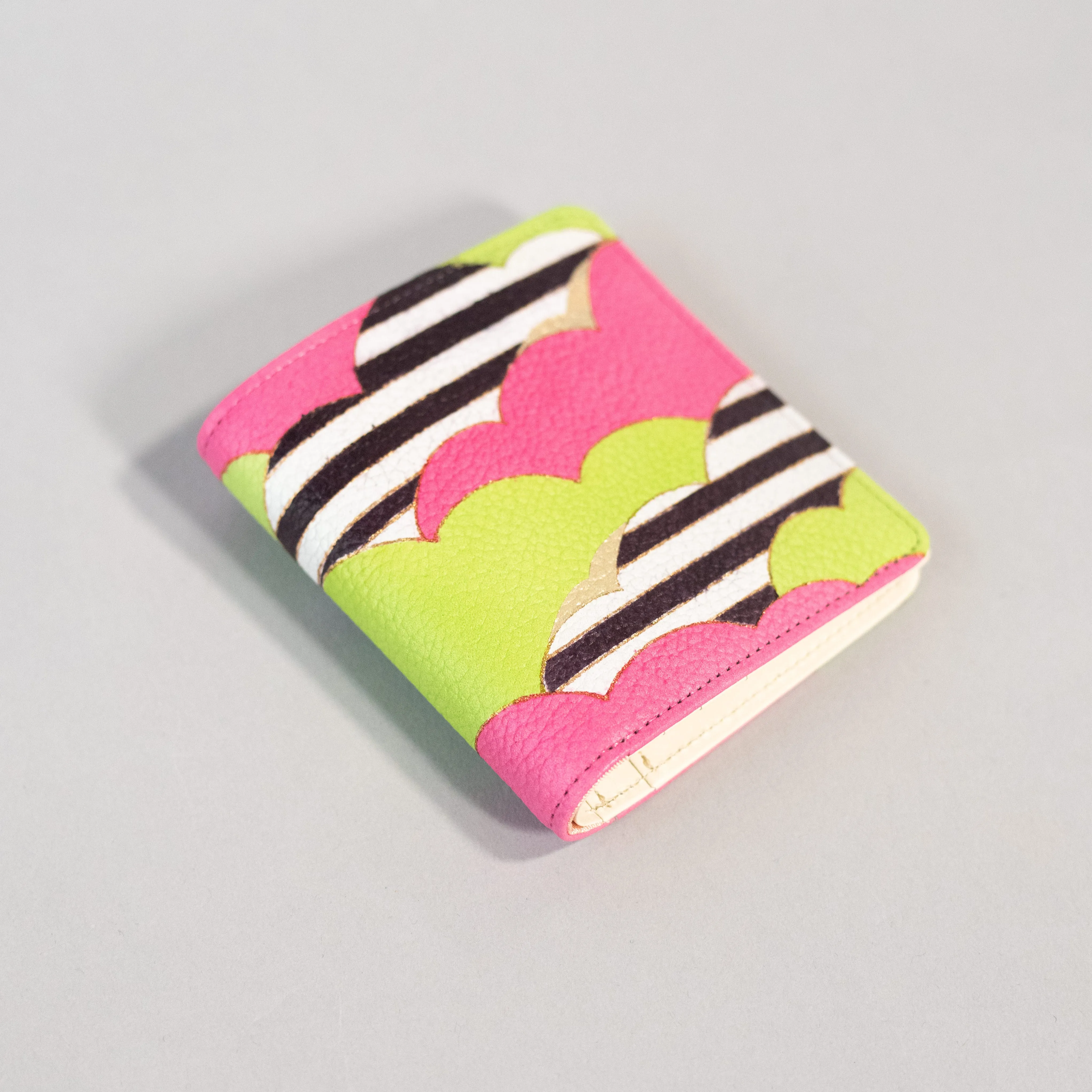 Kyo-Yuzen Leather Fold Wallet - 001