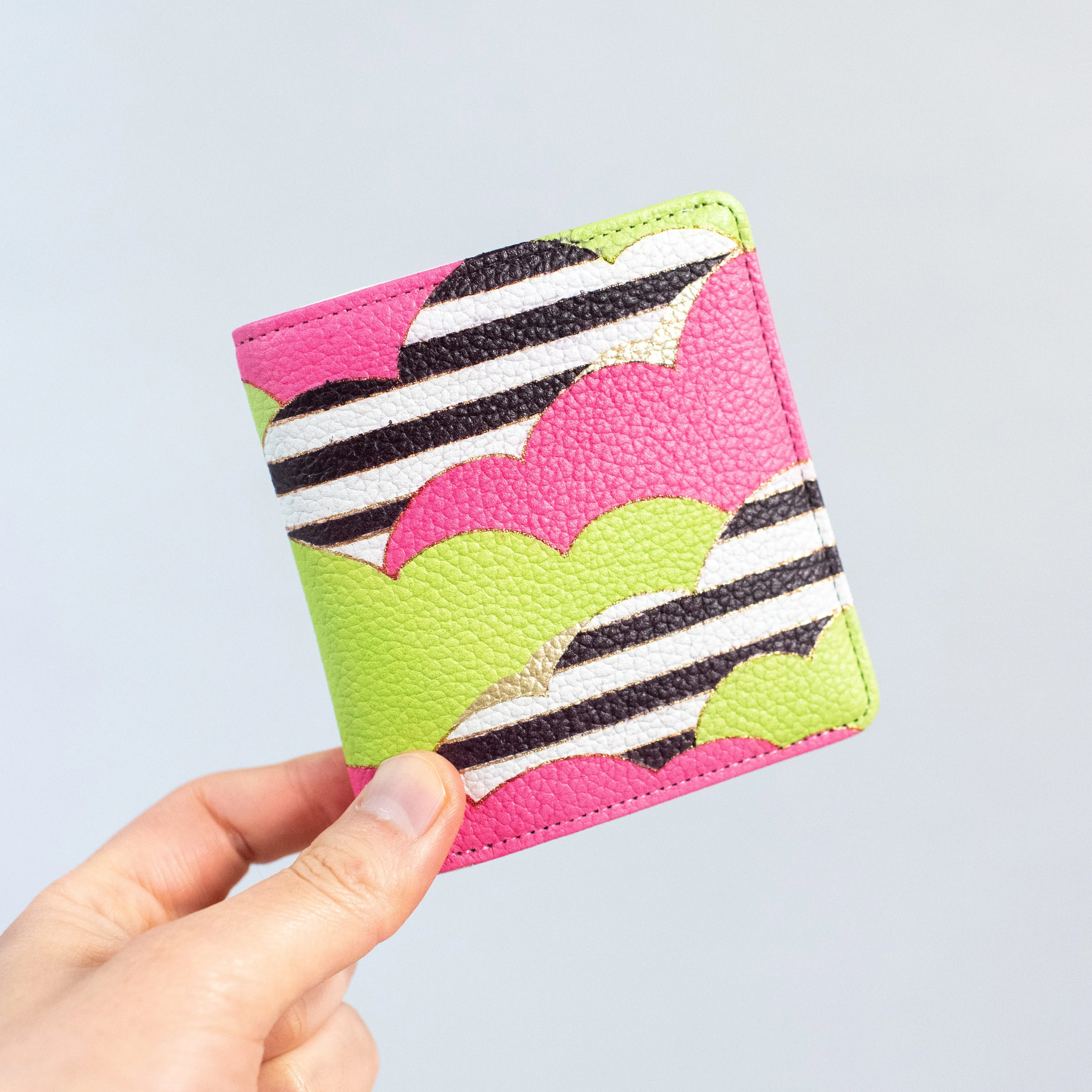 Kyo-Yuzen Leather Fold Wallet - 001
