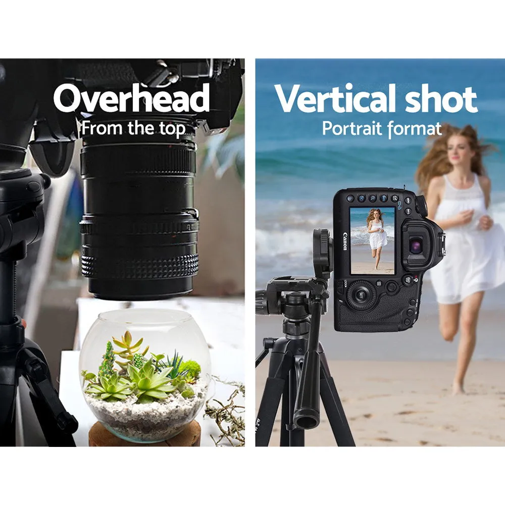 Lightweight 160cm Camera Tripod with 3-Way Panhead - Weifeng