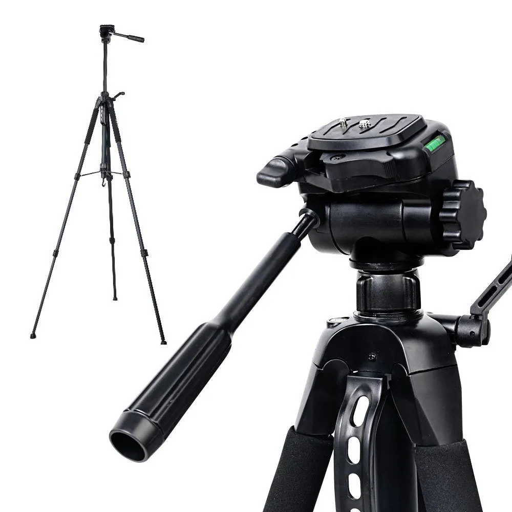 Lightweight 160cm Camera Tripod with 3-Way Panhead - Weifeng