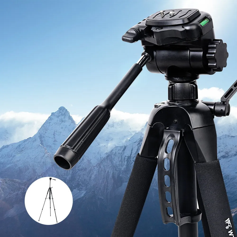 Lightweight 160cm Camera Tripod with 3-Way Panhead - Weifeng