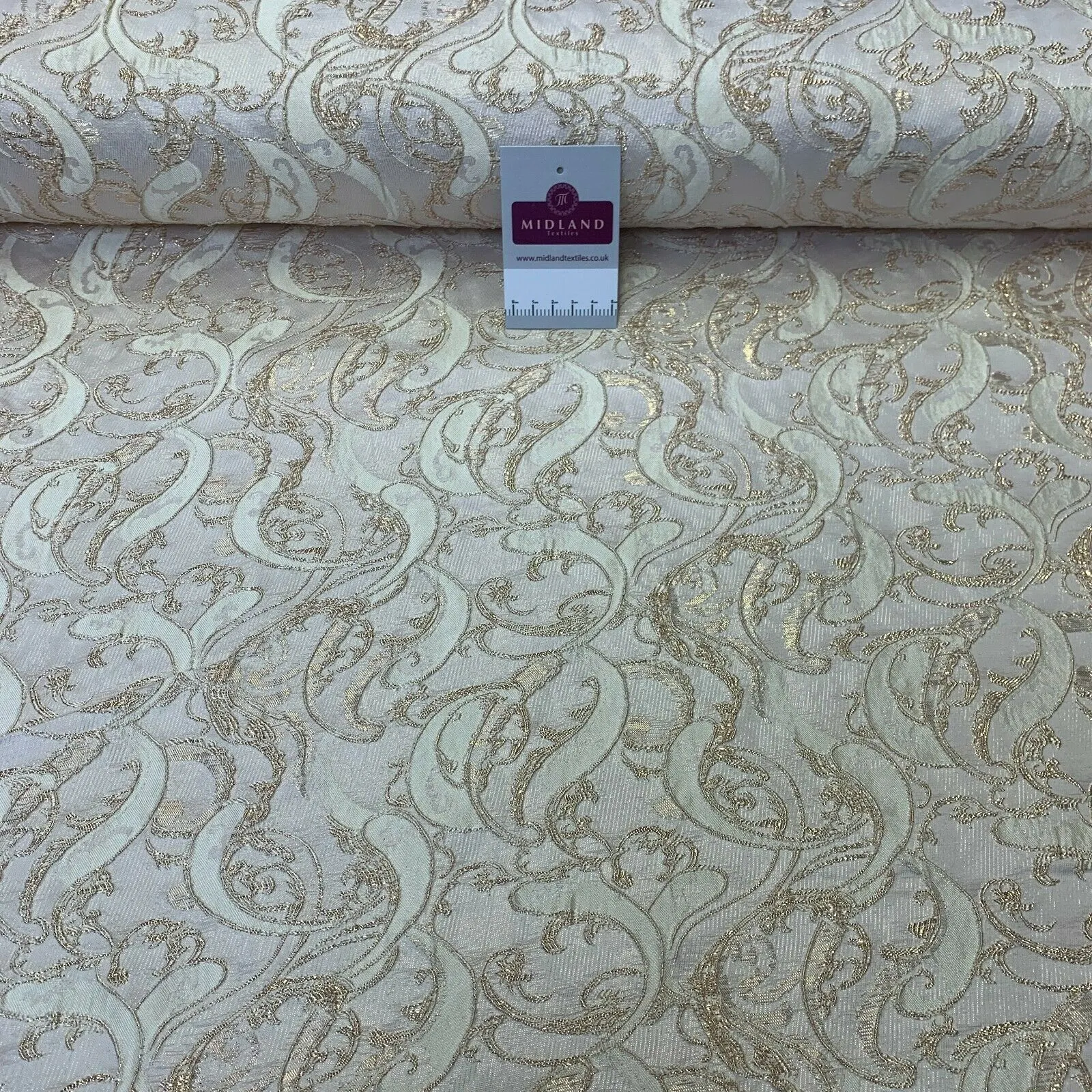 Lurex Ornamental Brocade wedding fabric M1498 Mtex
