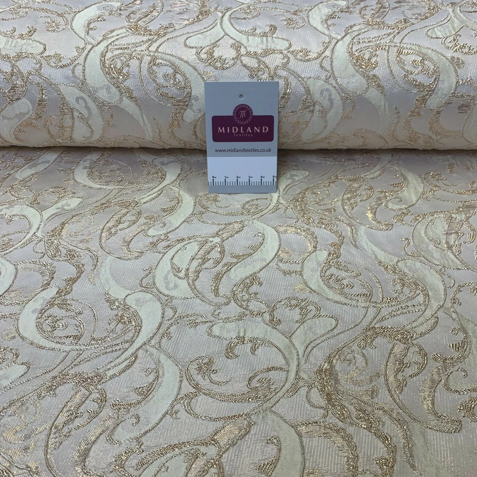 Lurex Ornamental Brocade wedding fabric M1498 Mtex