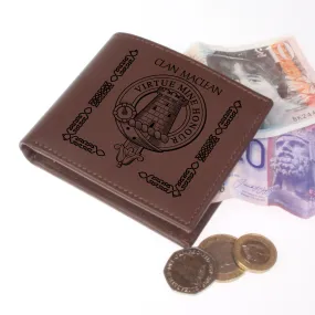 MacLean Clan Crest Real Leather Wallet