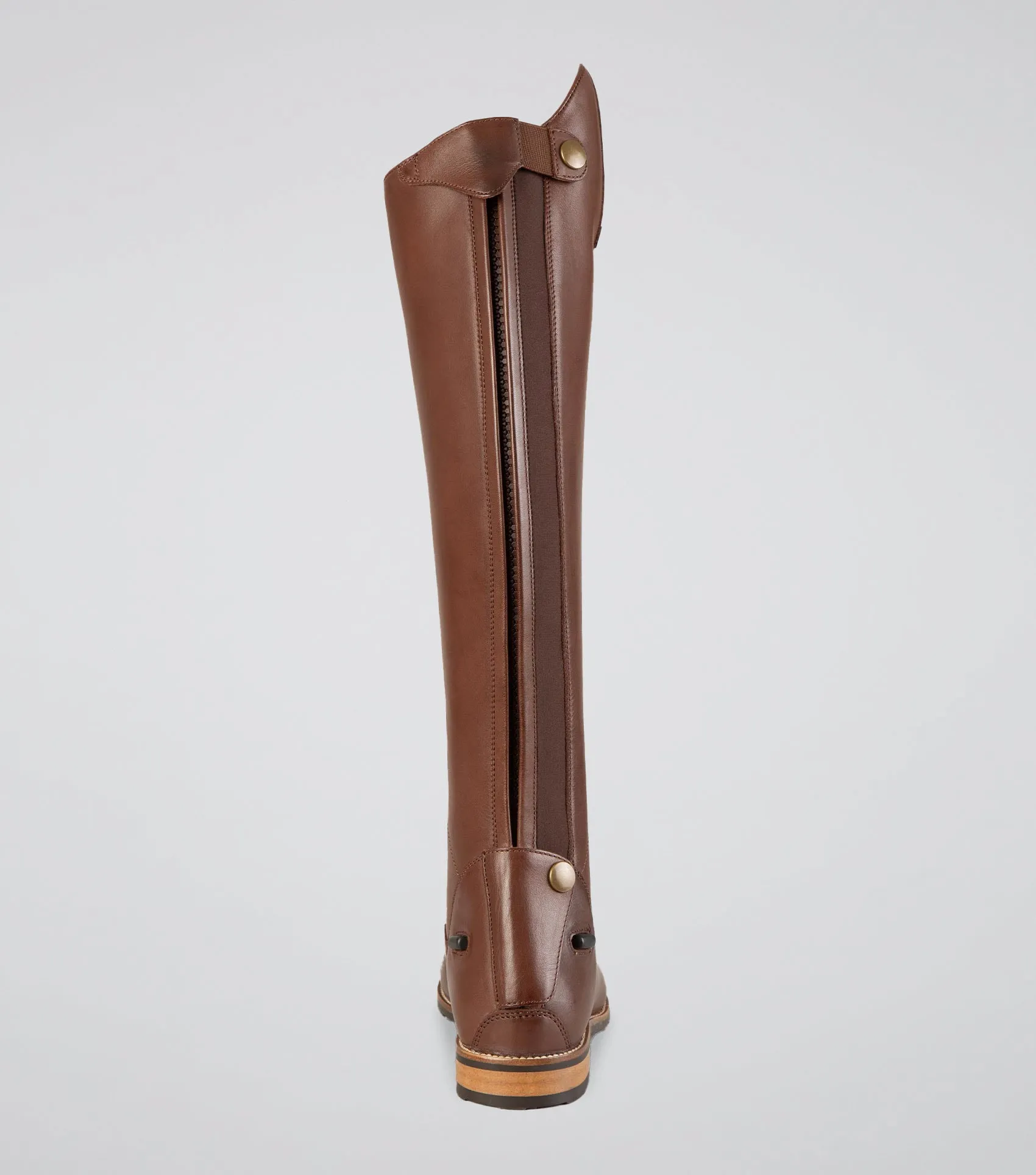 Maurizia Ladies Lace Front Tall Leather Riding Boot Brown (Regular Calf)