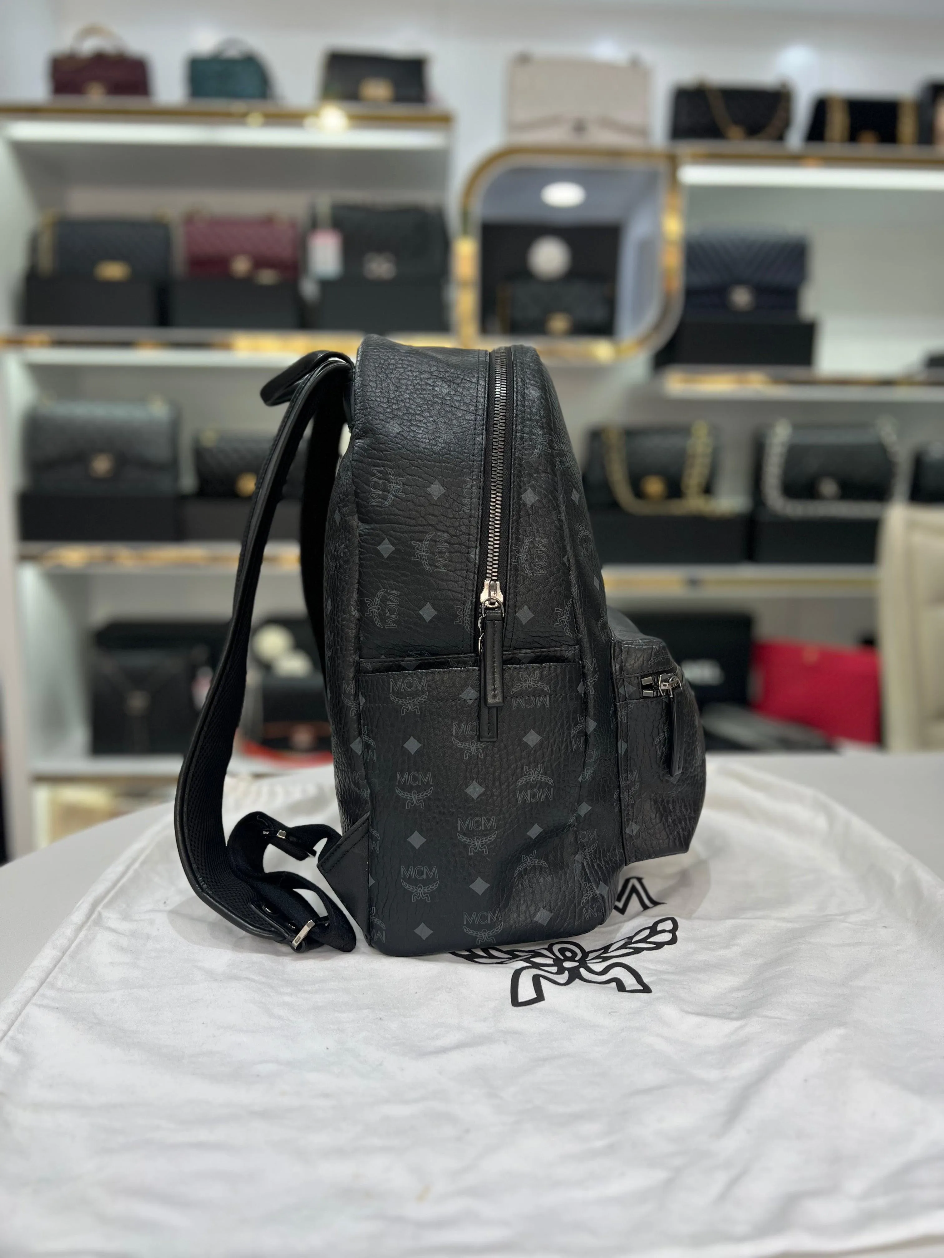 MCM As New Stark Medium Backpack For Unisex